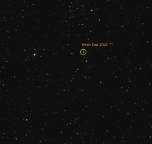Nieuwe nova in het sterrenbeeld Cassiopeia