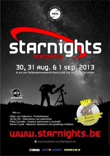 Starnights van 30 augustus tot 1 september 2013