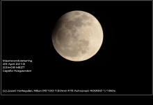 Maansverduistering 25 april 2013 vanuit Hoegaarden
