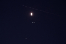 Samenstand Maan, Jupiter en Spica
